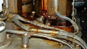 Adhesive on machinery